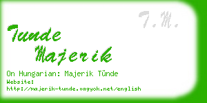tunde majerik business card